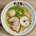 三麺流 武者麺 江坂店 - 鶏塩そばあっさり＋味玉
