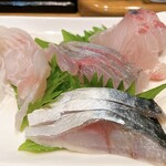 新兵衛 - ・はた
      ・〆サバ
      ・庄八(ショッパチ)
      ・カンパチ　※おまけ