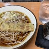 つくば本店 - ちくわ天そば(490円)とさけおにぎり(140円)