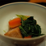 温味 - 炊合せ 鴨がん 海老芋素揚げ 