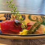 317143404 - お造り　旬のカツオとカンパチ