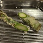 てんぷら 深町 - アスパラガス