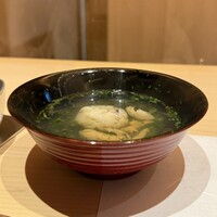 日本料理 山崎 - ■鰻真丈(しんじょ)と肝のお椀 ￥1.100