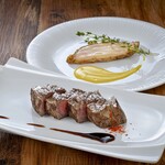 レストラン ユラユラ - 鶏胸肉のスパイシーロースト（9/1～10/15）牛肉の自家製七味焼き（10/16～11/30）