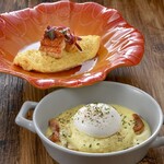 レストラン ユラユラ - たまごとウナギのオムレツ（9/1～）、チーズとジャガイモのムース（10/16～）

【ランチ限定】