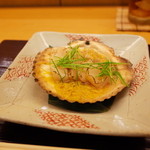 日本料理 銀座 大野 - 帆立菊花焼き 2014.10.1x