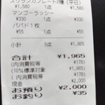 コジコジ - 2025.8レシート計1965円