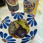 常 - 缶ビール、なす