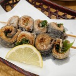割烹 味とめ - いわし梅串揚げ