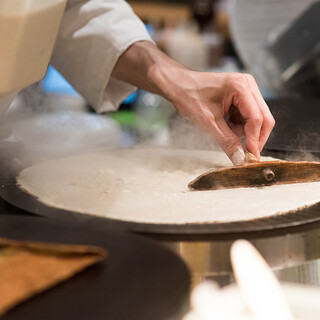 焼きたて！北海道産そば粉100％のガレット