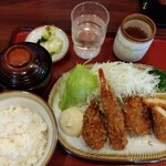 とんかつ家族 - ミックス定食♪