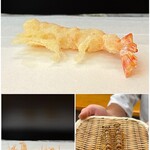 天富良 天露 - 車海老 愛知からの天然物
頭、１本目
２本目は後半に