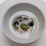 グラスコート - 枝豆と海老の寄せ豆腐　銀あん仕立て