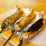 杉ケ瀬ヤナ - 2014.10 鮎塩焼き大（1,300円）、鮎魚でん大（1,300円）