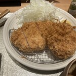 米とひなた - ロースカツ120gと豚メンチカツ