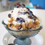 ウリウリカフェ - 黒糖味お豆さん＋練乳（450円）