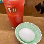 佐野屋 - トマトサワー、ゆで玉子