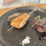 自在堂 薪火イタリア料理 - 友人がチョイスした鶏のローストも美味