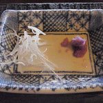 蕎亭 はる - もりそばの薬味は白髪ねぎに辛味大根