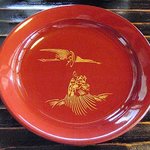 蕎亭 はる - お菓子が乗っていた漆の皿