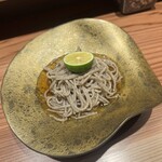 久宝寺口ゑびす - 締め① 十割蕎麦、粗挽き