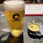 寿司の惑星 - 生ビールとお通し