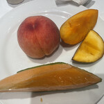 スイーツパラダイス - おかわり桃、マンゴー、メロン