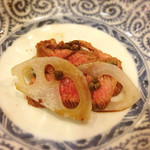 千松しま - 鯨のウネスの赤身のところだけあぶり焼きに