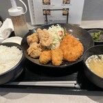晴れときどき鶏 - ミックスフライ定食