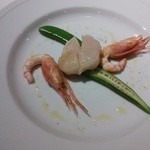 リストランテ サクラ - 2015.10　ホタテと甘海老のグリル　カラスミON