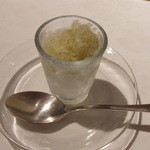 リストランテ サクラ - 2015.10　胡瓜と林檎のグラニテ　お味はまるで青リンゴ♪