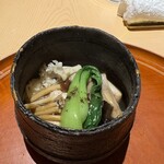 銀座 しのはら - きのこと鶏肉
