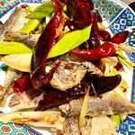 酒々落菜 - 辛！！豆鯵の唐揚げ・4種の唐辛子炒め