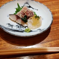 奈美路や コレド日本橋店 - 刺身　サバと漬けマグロとシメ鯛