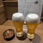 柏のパリパリ - かけつけ2杯。お通しは330円　黒糖NATS