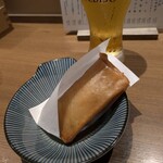 柏のパリパリ - もち＆明太＆大葉　が、パリっパリの春巻きの中に入っていて和風で絶妙！