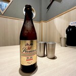 鯛白湯らーめん ○de▽ - 飲みやすい熟撰瓶ビール♪