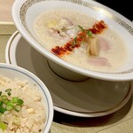 鯛白湯らーめん ○de▽ - 鯛白湯とろり（鯛めしセット）1,290円