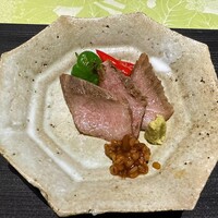 割烹まさご - 台物
                    ・和牛ロースト
                    ・野菜ソテー　もろみ　山葵