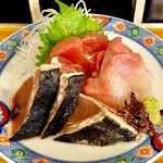大衆酒場 坂本商店 - 20250901鮮魚三点盛り合わせ1,200円