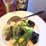 やまか飯店 - えびと卵の塩炒め