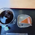 列車レストラン・清流 - 2025年5月　チーズケーキ+アイスコーヒー　450+300円