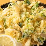 一作鮨 - 富山白エビかきあげ