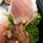 バンノウ水産 - めばちマグロほほ肉旨み漬け・めばち鮪頭肉炙り