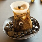 プレゼンテ スギ - 息子さんが釣ったスズキが器に！