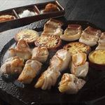 銀座　あまくさ - 六白黒豚の溶岩焼