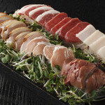 銀座　あまくさ - 馬刺し、天草大王のお刺身盛り合わせ
