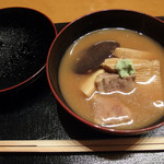 いしや - じぶ煮　合鴨、すだれ麩、竹の子、椎茸、はるさめ