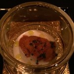 ガストロノミー ジョエル・ロブション - ウニのブランマンジェとフヌイユのヴルーテ