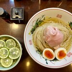 こいけのいえけい - すだちの冷や冷や 味玉 小松菜